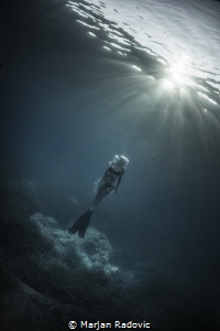 Freediving at Cres by Marjan Radovic 